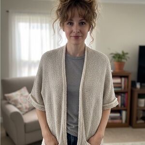 Cozy Cream Open-Front Sweater